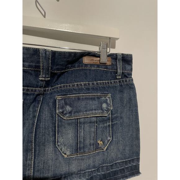 Y2K Abercrombie Fitch Jean Mini Skirt Size 6 - Picture 6 of 6